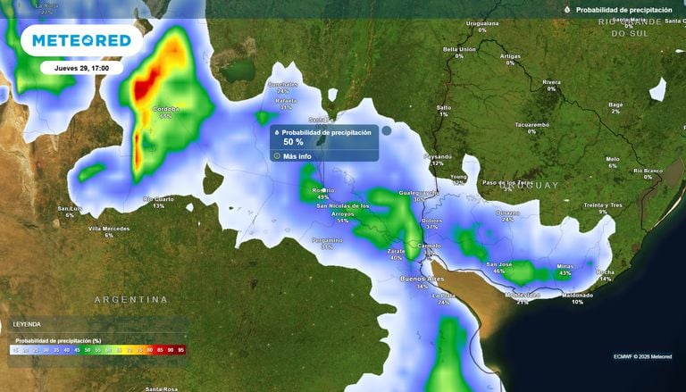 Se despide octubre de Rosario con lluvias en el pron&oacute;stico: cu&aacute;ndo llegar&aacute;n los 26 &deg;C y qu&eacute; pasar&aacute; con el Paran&aacute;