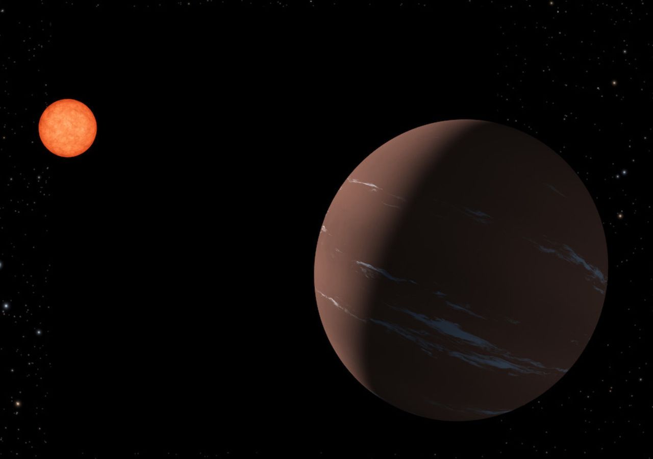 Esta ilustración muestra una forma en que el planeta TOI-715 b, una súper Tierra en la zona habitable alrededor de su estrella, podría aparecer ante un observador cercano. NASA/JPL-Caltech