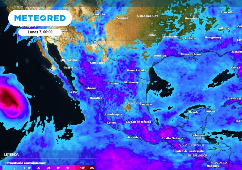 Lluvias Pronóstico de lluvias para este domingo en México.