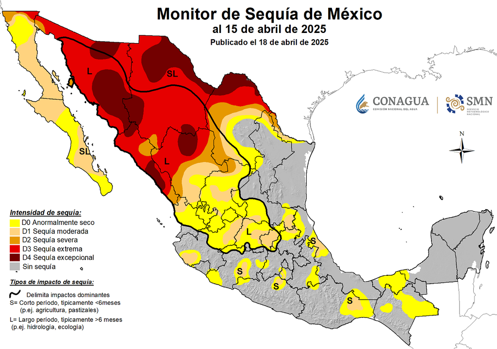 Monitor de Sequía. SMN-CONAGUA Monitor de Sequía. SMN-CONAGUA