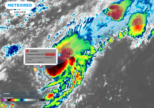 Se forma el cuarto ciclón de la temporada de huracanes en el Atlántico 2025, la tormenta tropical Dexter