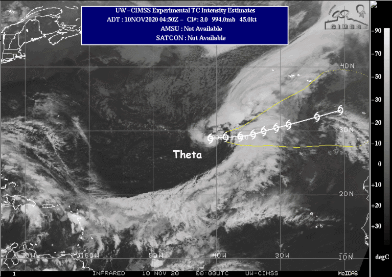 Se forma la tormenta subtropical Theta: ¿Afectará a España?