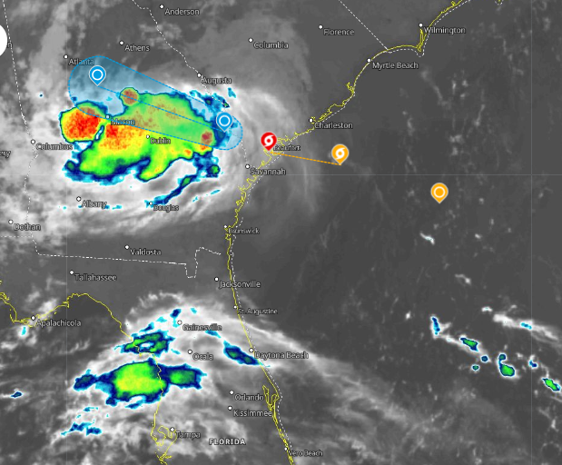 Tropical Storm Danny forms off the American coast