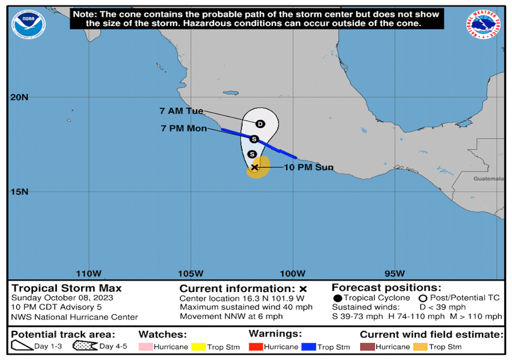 Tormenta tropical Max