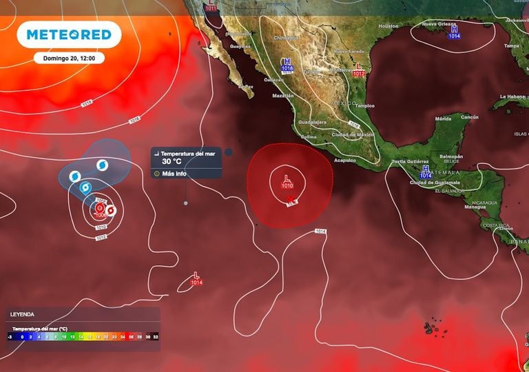 Se forma la tormenta Odalys en mar abierto, mientras que el Invest 99E esta a punto de ser cicl&oacute;n en aguas mexicanas