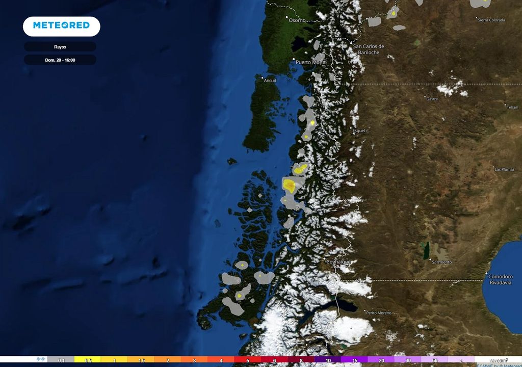 rayos; modelo ECMWF rayos; modelo ECMWF
