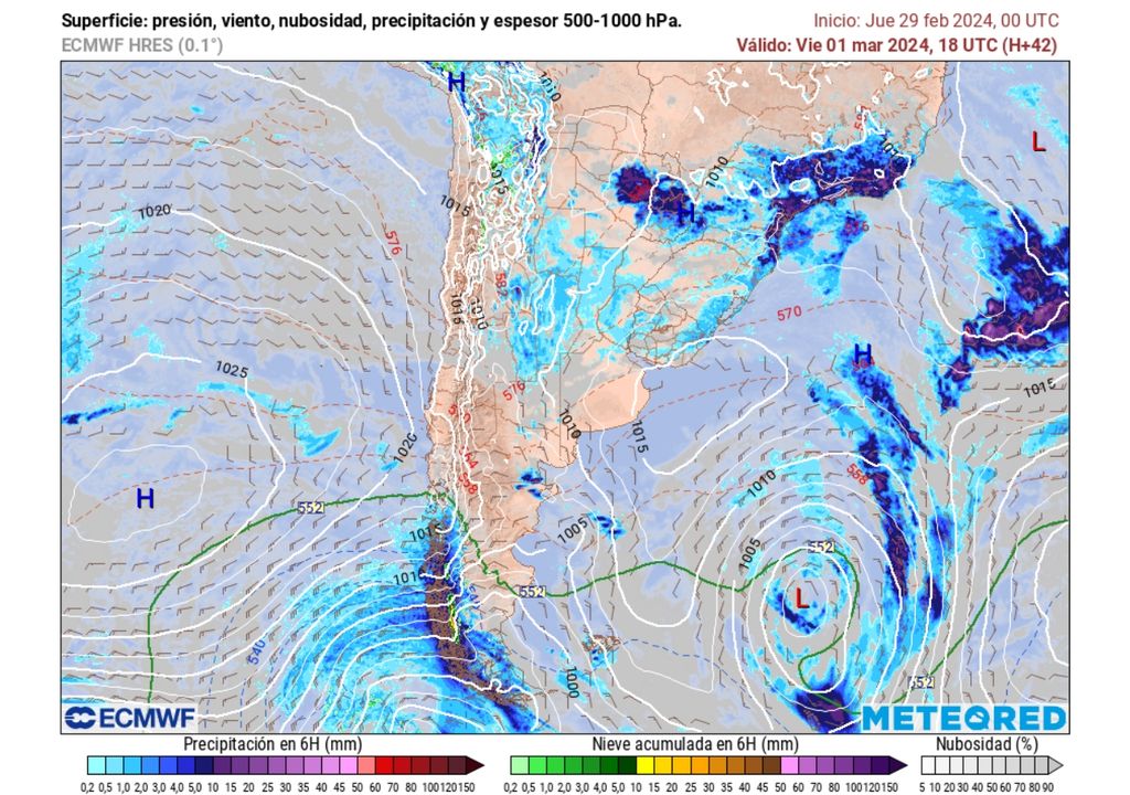 precipitaciones previstas por el modelo del ECMWF precipitaciones previstas por el modelo del ECMWF