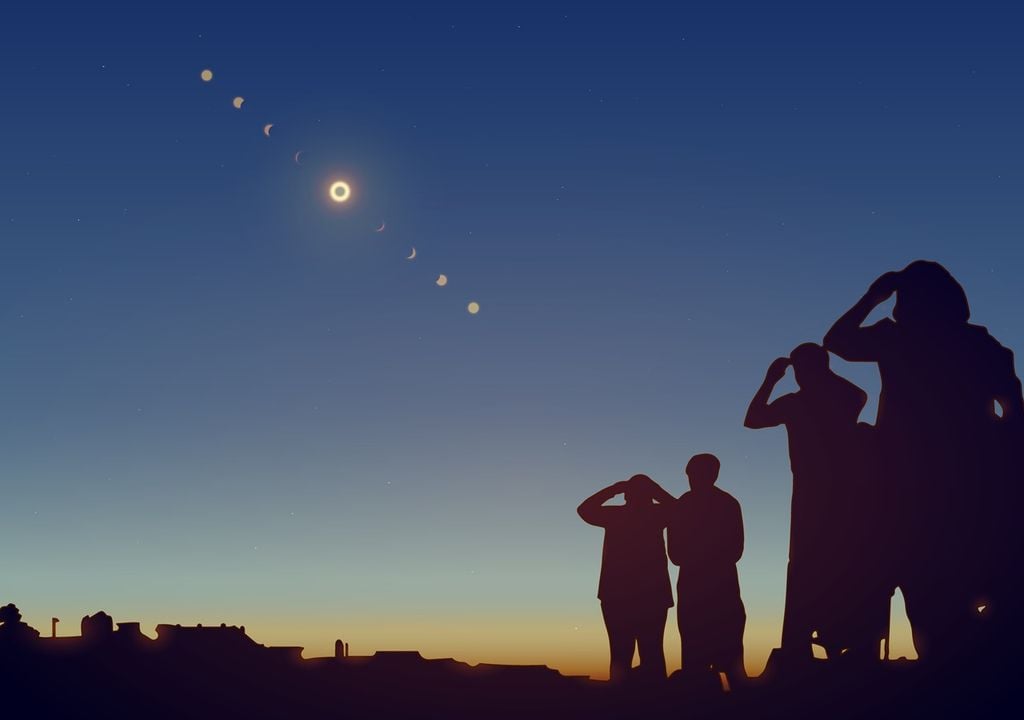 imagen de personas mirando un eclipse