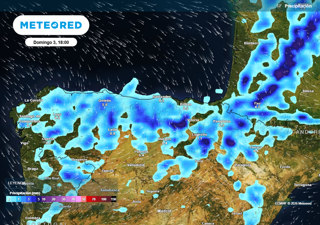 Las tormentas del domingo pueden ser bastante intensas en el norte de la España peninsular.