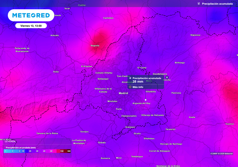Se prev&eacute;n 5 d&iacute;as m&aacute;s de lluvia en Madrid: el pron&oacute;stico de Sergio Escama