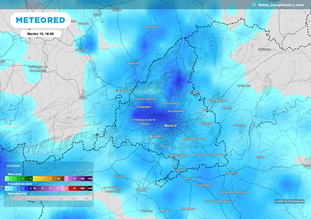 El martes volverá a ser otro día pasado por agua en Madrid.