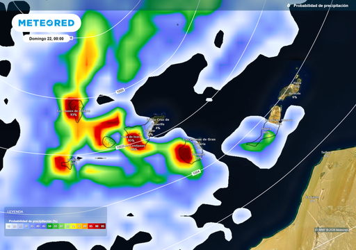 Se prev&eacute;n al menos 5 d&iacute;as m&aacute;s de lluvias en las islas Canarias