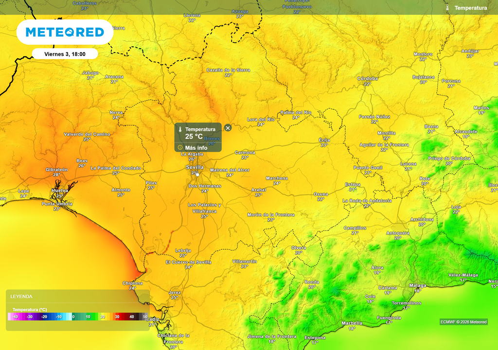 En las horas centrales del día se podrán superar los 25 ºC.