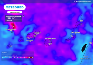 Se prev&eacute;n hasta 150 l/m2 m&aacute;s: cu&aacute;ndo dejar&aacute; de llover en las islas Canarias
