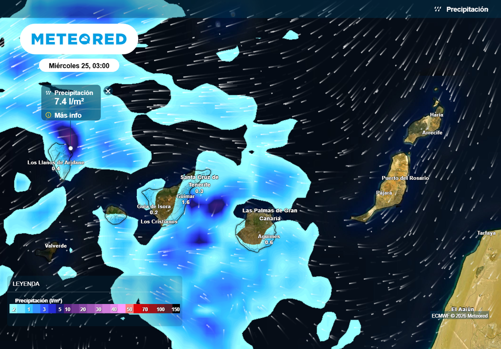 Las precipitaciones serán más intensas en esta primera parte de la semana, pero de carácter irregular.