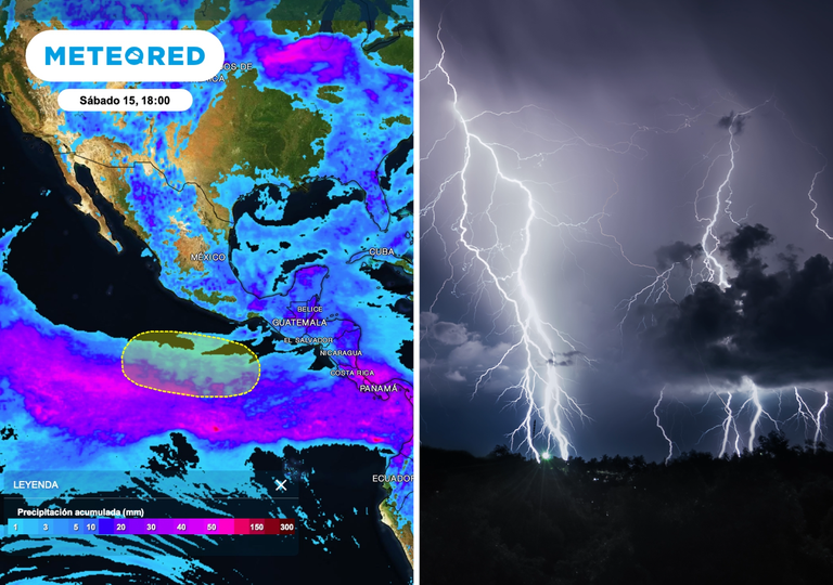 Entre el s&aacute;bado 15 y domingo 16 de agosto: tormentas fuertes amenazan varios estados de M&eacute;xico