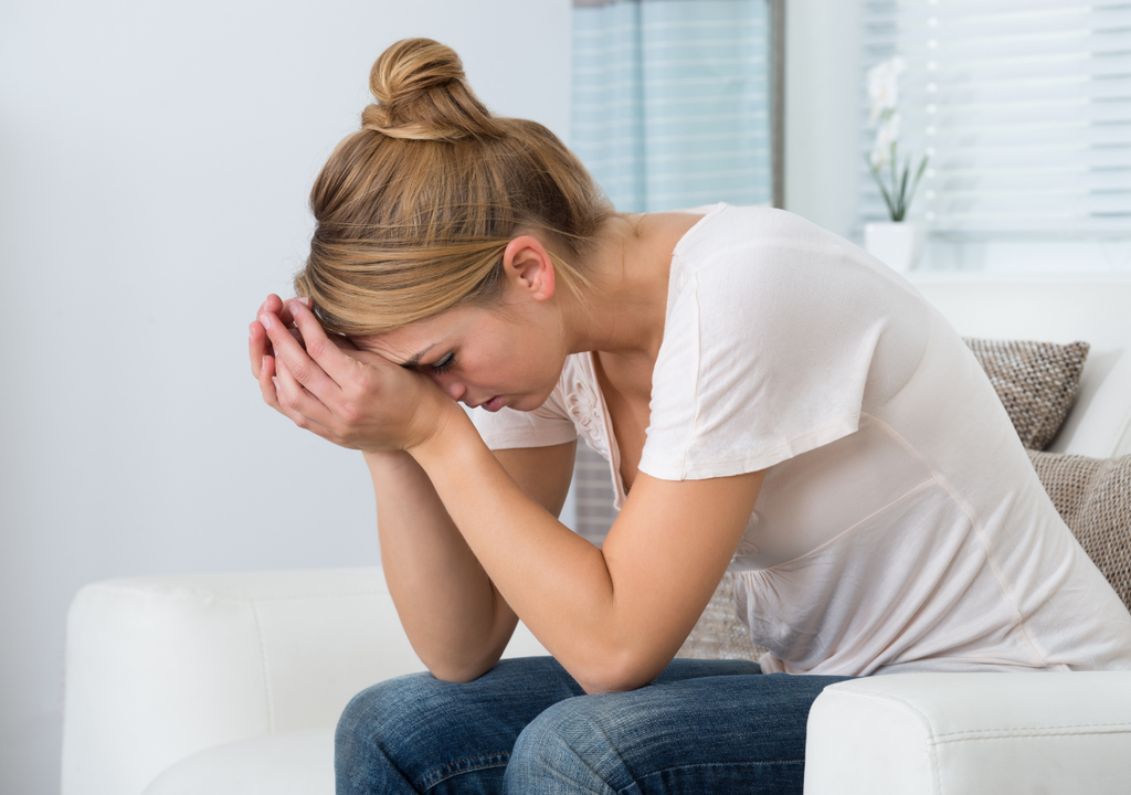 Mujer con estrés Mujer con estrés