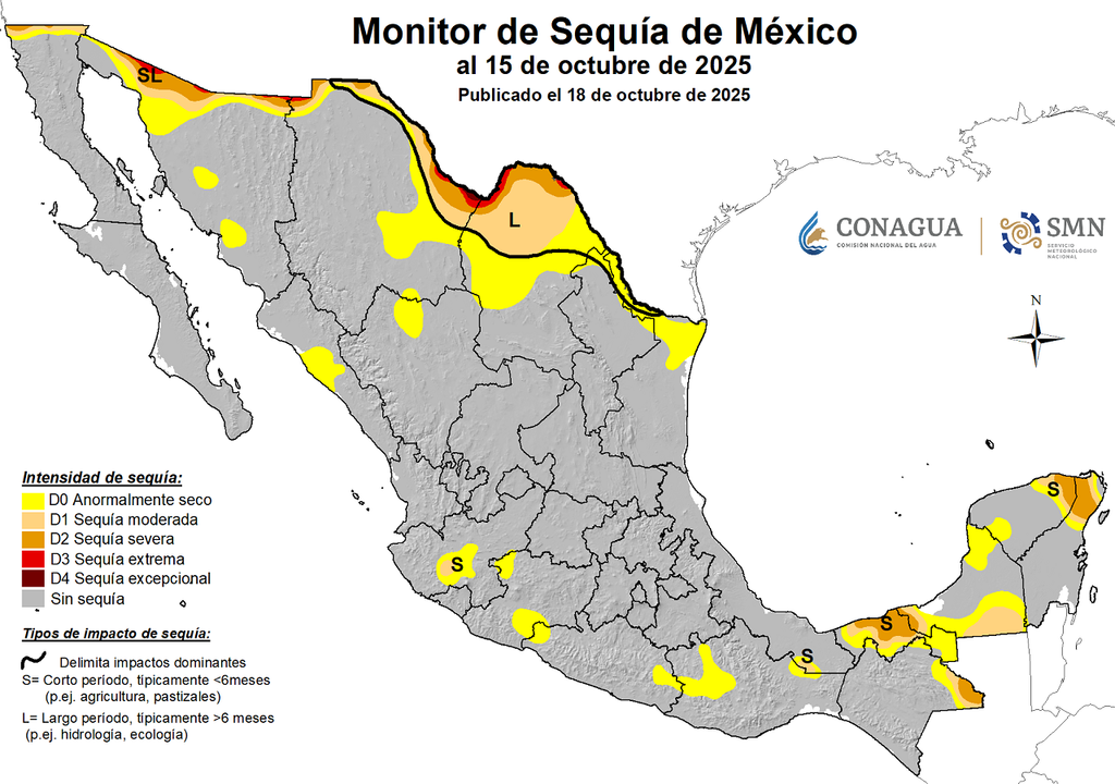 Monitor de Sequía. SMN-CONAGUA Monitor de Sequía. SMN-CONAGUA