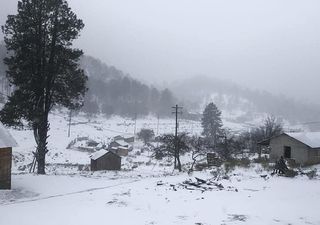Se registra presencia de nieve en varias entidades del país