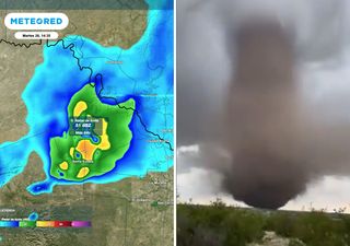 Se registra una oleada de tornados y diversos torbellinos, acompañados de granizo gigante en el estado de Coahuila