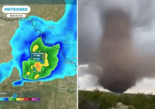Se registra una oleada de tornados y diversos torbellinos, acompa&ntilde;ados de granizo gigante en el estado de Coahuila