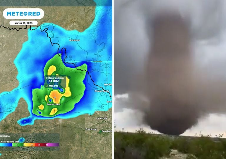Se registra una oleada de tornados y diversos torbellinos, acompa&ntilde;ados de granizo gigante en el estado de Coahuila
