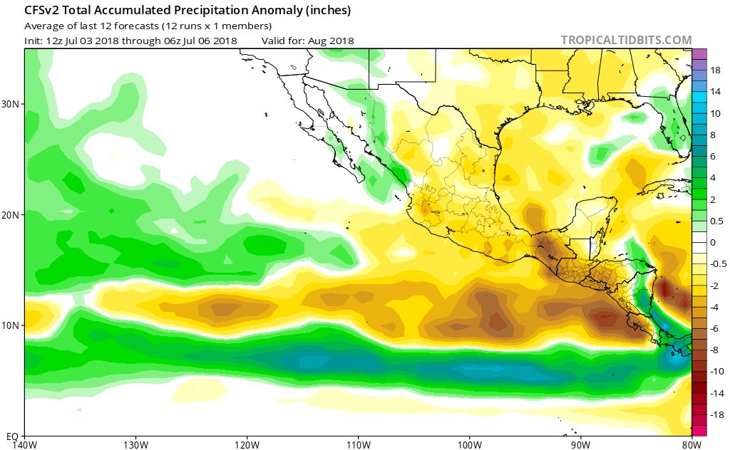 Pronóstico climático modelo CFSv2 para precipitaciones Pronóstico climático modelo CFSv2 para precipitaciones