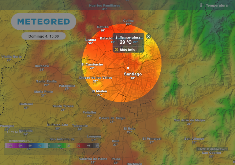 Se viene el alivio: la pausa al calor en la RM se sentir&aacute; este d&iacute;a con m&aacute;ximas bajo 30 &deg;C en Santiago