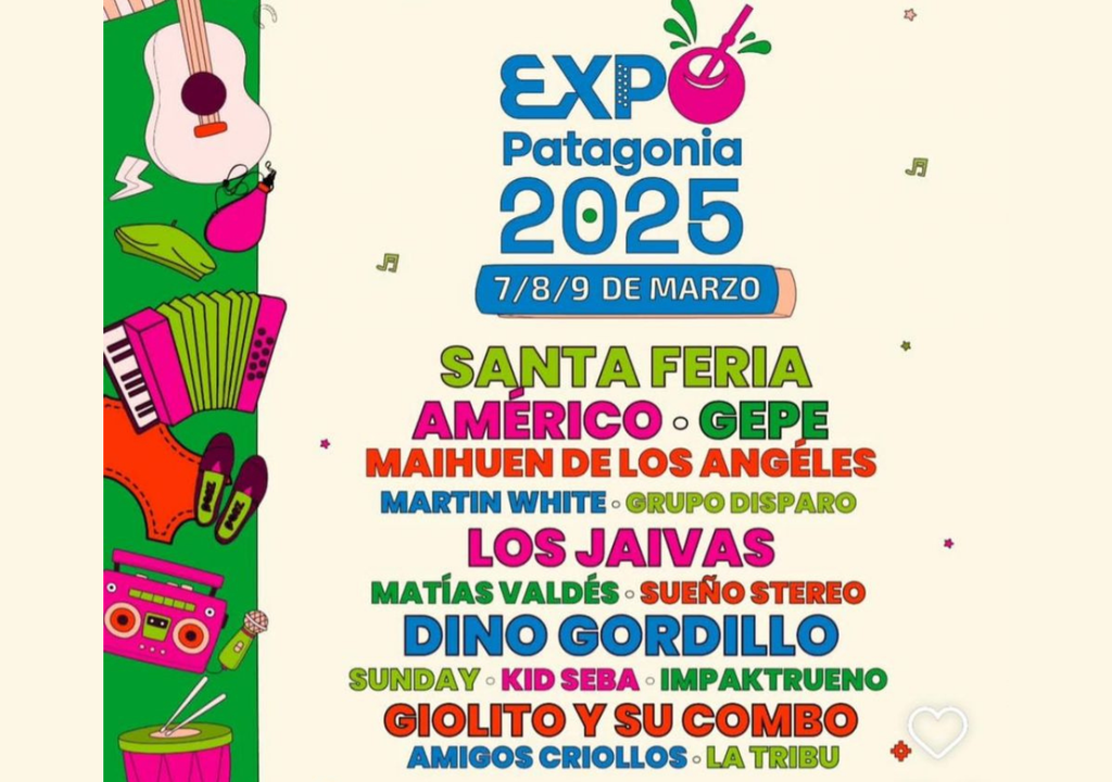 Artistas confirmados Expo Patagonia 2025. Artistas confirmados Expo Patagonia 2025.