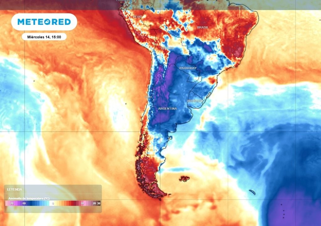 frio Salvo la Patagonia sur, el resto del país se mantiene con temperaturas inferiores a las normales.