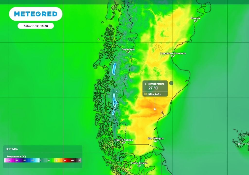 temperaturas Mientras que en el centro del país predomina el ambiente frío, el sur argentino mantiene temperaturas muy por encima de lo normal.