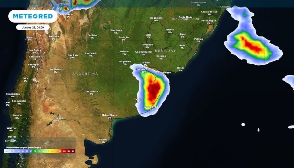 Durante este miércoles las tormentas se van a extender a gran parte de la provincia de Buenos Aires