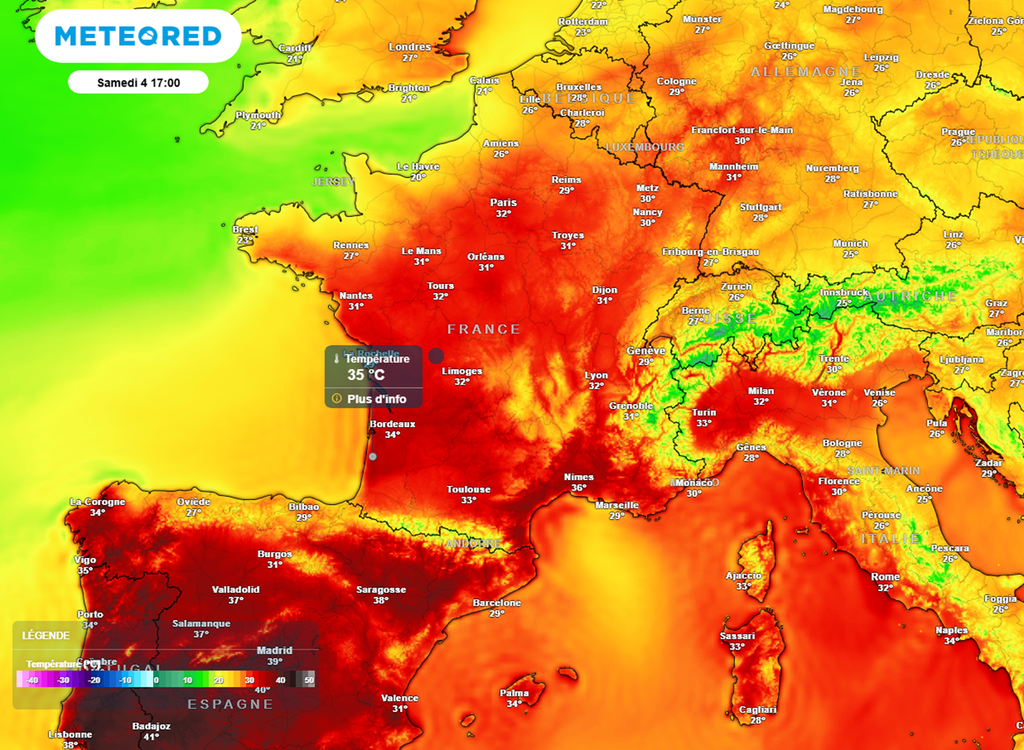 La chaleur s'annonce de nouveau forte ce week-end avec parfois plus de 35°C au sud.
