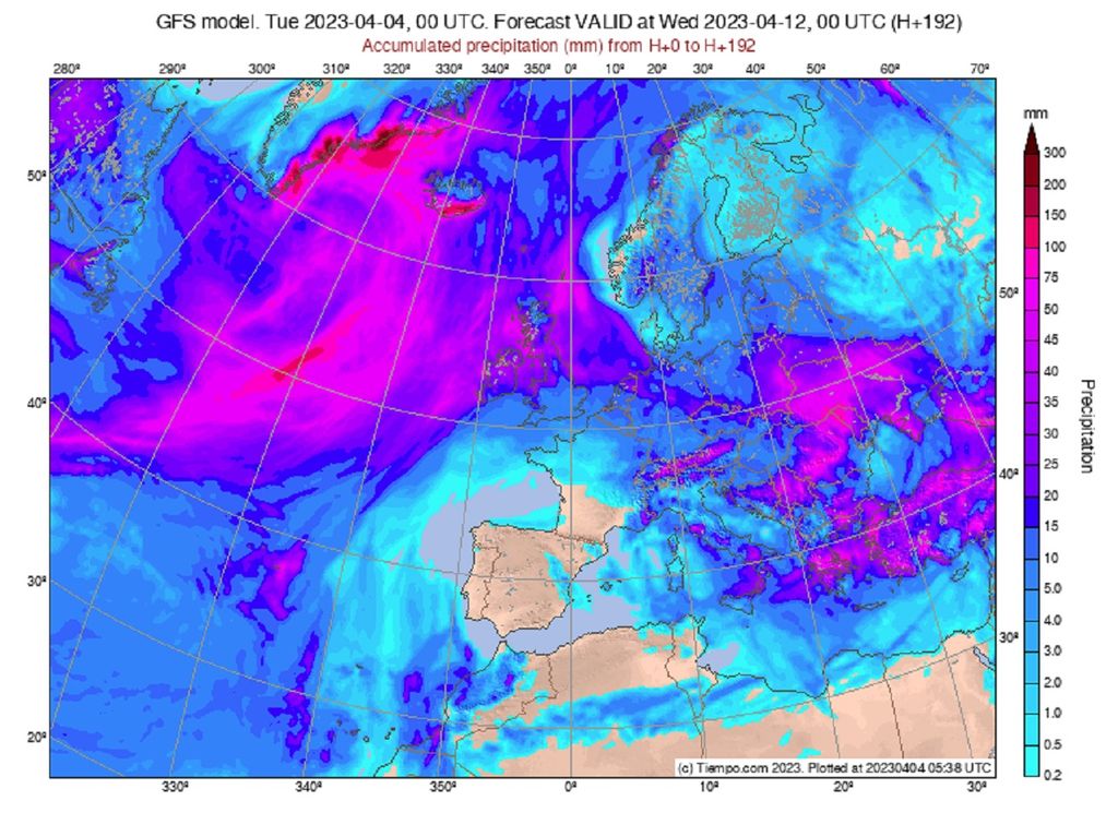 Hormis les quelques averses entre la Côte d'Azur et la Corse cette semaine, le temps s'annonce sec d'ici la mi-avril.