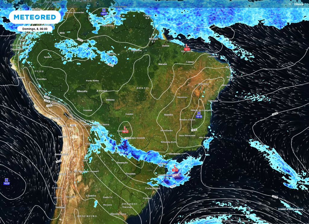 Nova frente fria se avança pelo país a partir de domingo (8).