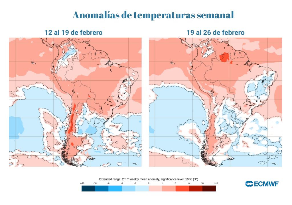 Anomalía semanal de temperatura. Anomalía semanal de temperatura.