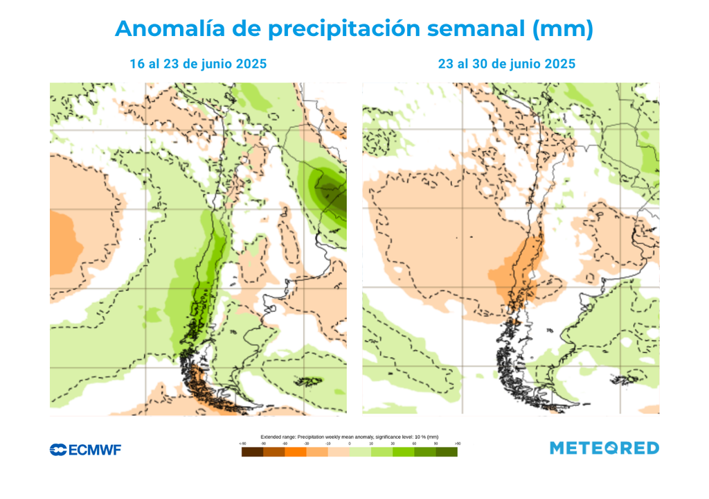 Anomalías de precipitación.
