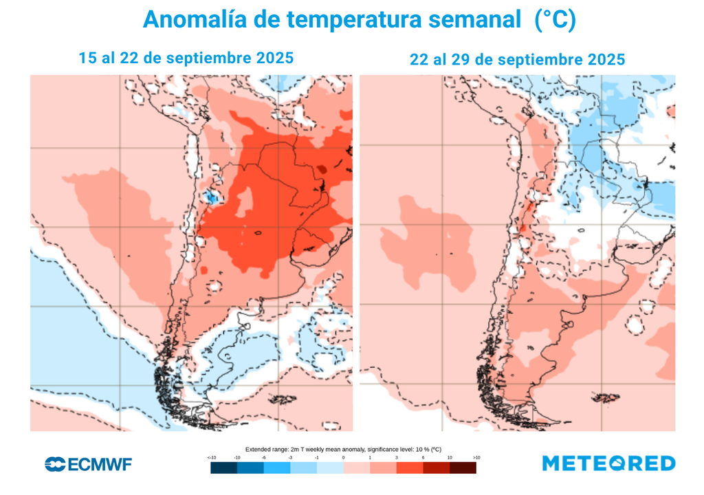 Segunda quincena de septiembre con temperaturas sobre lo normal en gran parte de Chile, especialmente en el norte y centro.
