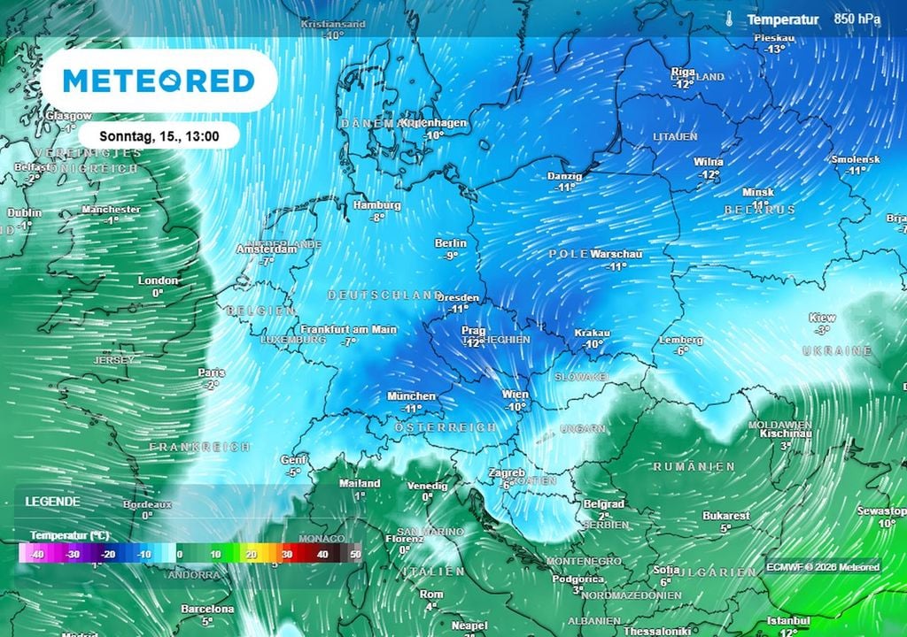 Eisige Höhenluftmassen fluten ab Samstag wieder weite Teile Deutschlands und bringen Schnee bis in die Niederungen.