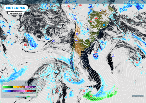 Seis ondas frontales llegar&aacute;n a Chile esta semana: dejar&aacute;n lluvias y fuertes vientos en algunos sectores del pa&iacute;s