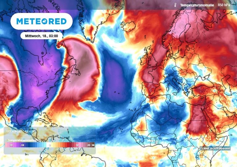 Seltenes Ph&auml;nomen auf den Wetterkarten f&uuml;r Deutschland: Milde Luft aus Kanada &ndash; was ist dort los?