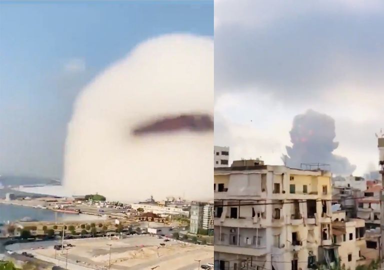 Seltenes Phänomen: Explosion in Beirut führt zur Wolkenbildung! Seltenes Phänomen: Explosion in Beirut führt zur Wolkenbildung!