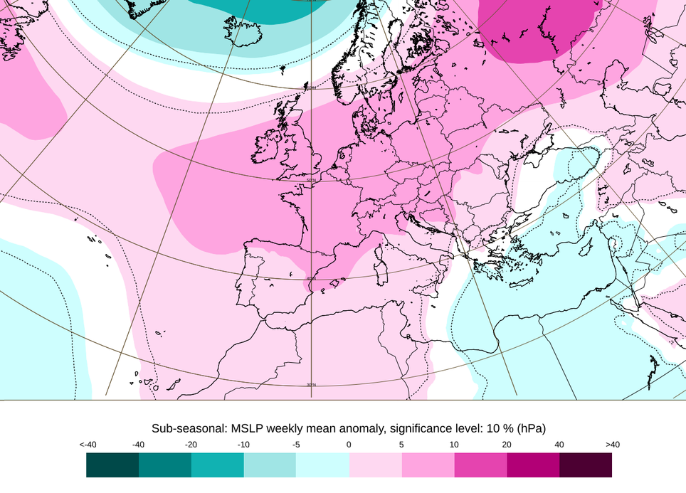 L'anticyclone se réinstallera sur la France et l'Europe en semaine du 26 octobre au 1er novembre