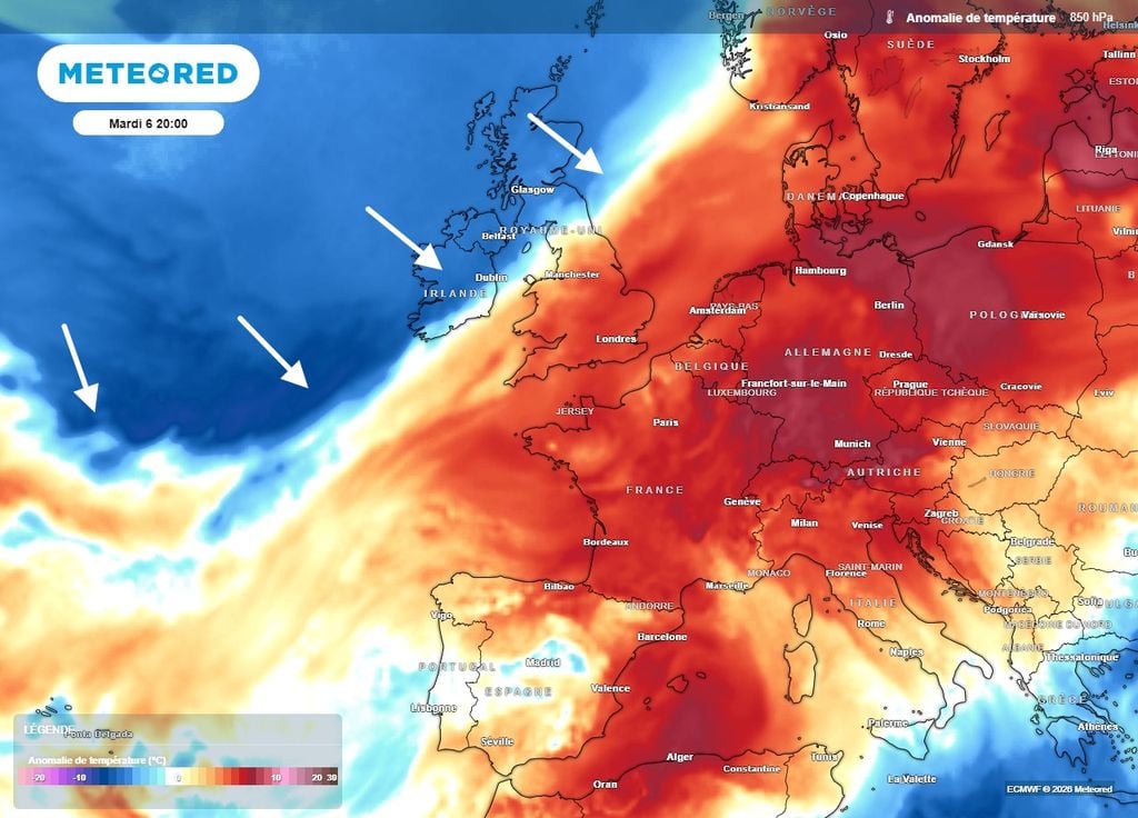 Une masse d'air fraîche venue du nord de l'Atlantique devrait gagner la France le jeudi 8 octobre