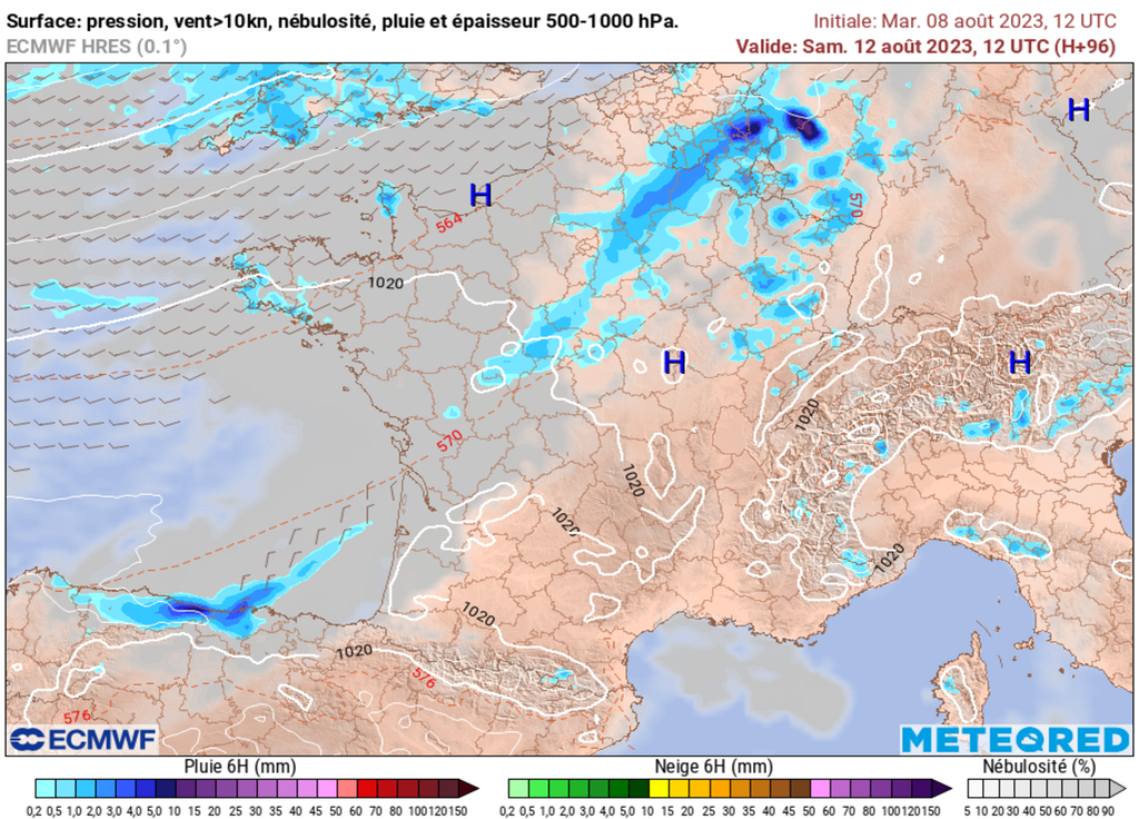 Samedi, les orages pourront se montrer présents vers les frontières du Nord-Est.
