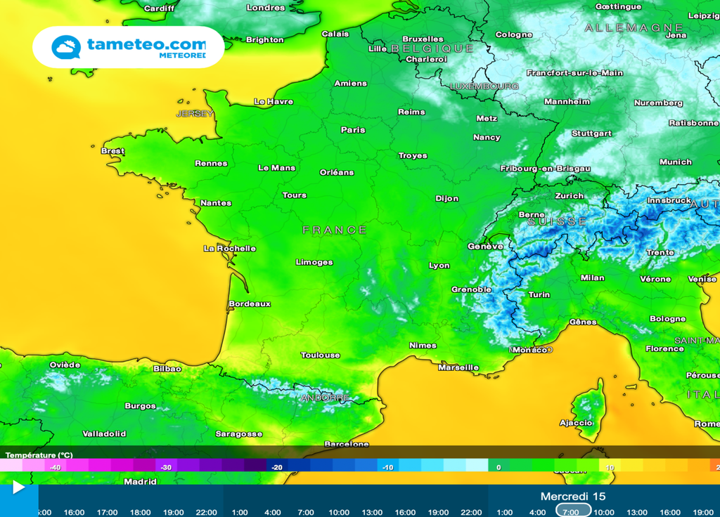 Mercredi pourra se montrer quasiment hivernal avec un risque de giboulées voire d'un peu de neige dans les plaines du Nord-Est. Mercredi pourra se montrer quasiment hivernal avec un risque de giboulées voire d'un peu de neige dans les plaines du Nord-Est.