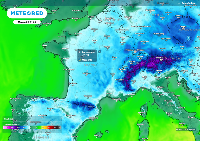 Semaine prochaine en France : de fortes gel&eacute;es envisag&eacute;es. Voici toutes les infos m&eacute;t&eacute;o