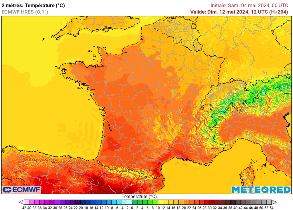 On pourrait parler de chaleur dans certains départements d'ici le prochain week-end.