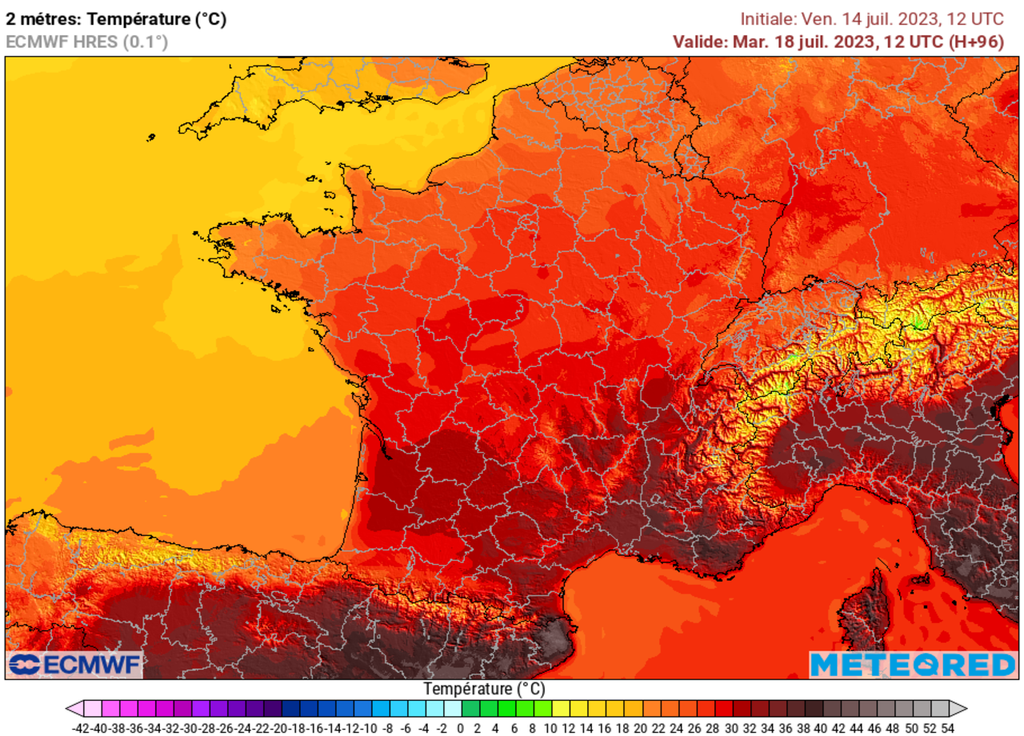 Hausse sensible des températures mardi après-midi.