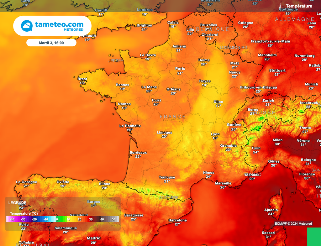 On pourrait se retrouver sous les normales en plein après-midi de mardi ! On pourrait se retrouver sous les normales en plein après-midi de mardi !